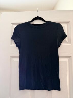 a new day Black Short Sleeve Crewneck Tee